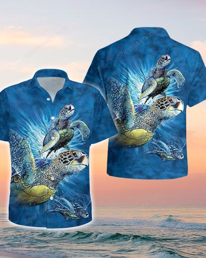 Sea turtle Hawaiian Shirt, Summer gift, Hawaiian Shirts for Men, Aloha Beach Shirt