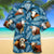 Hereford Cattle Lovers Blue Feather Hawaiian Shirt