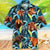 Red Angus Cattle Lovers Jungle Leaves Hawaiian Shirt