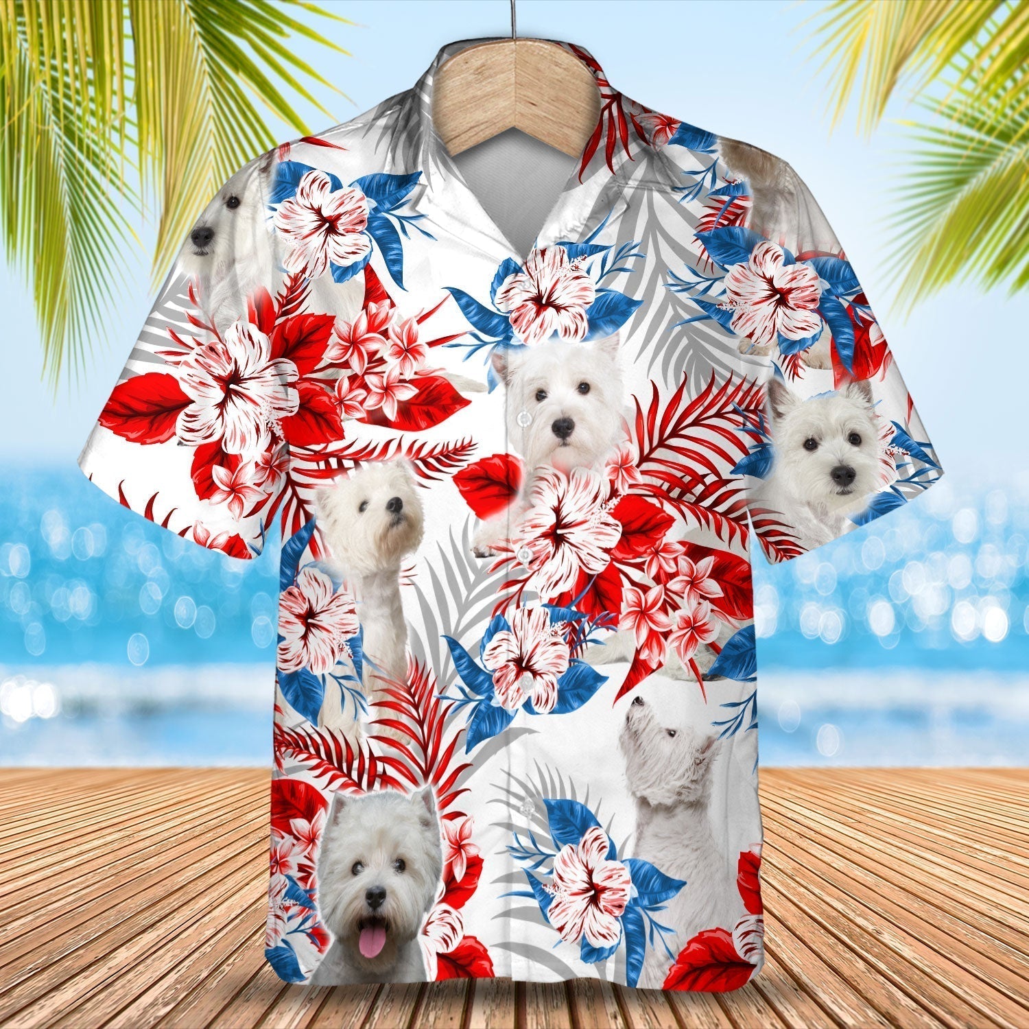 West Highland White Terrier Hawaiian Shirt - Gift for Summer, Summer aloha shirt, Hawaiian shirt for Men and women